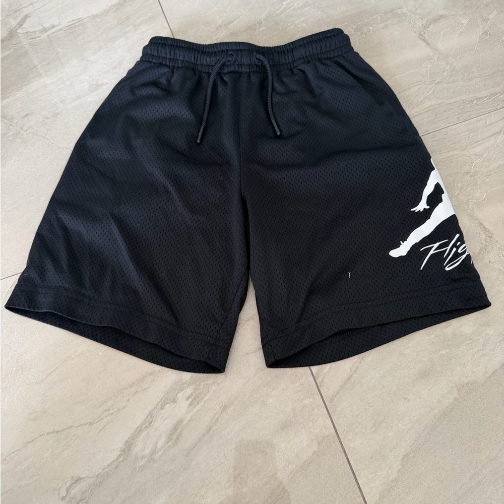 Jordan Black Athletic Shorts with White Logo